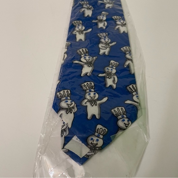 Pillsbury Doughboy Ralph Marlin Blue Classic Men Novelty Neck Tie - Picture 2 of 11